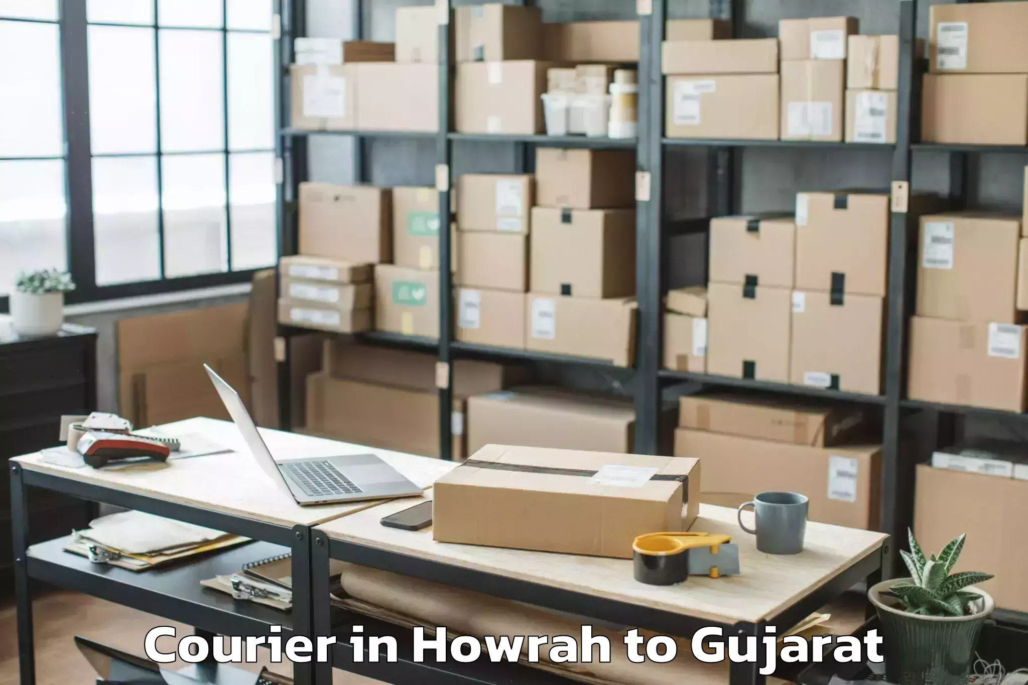 Comprehensive Howrah to Rajkot Airport Raj Courier